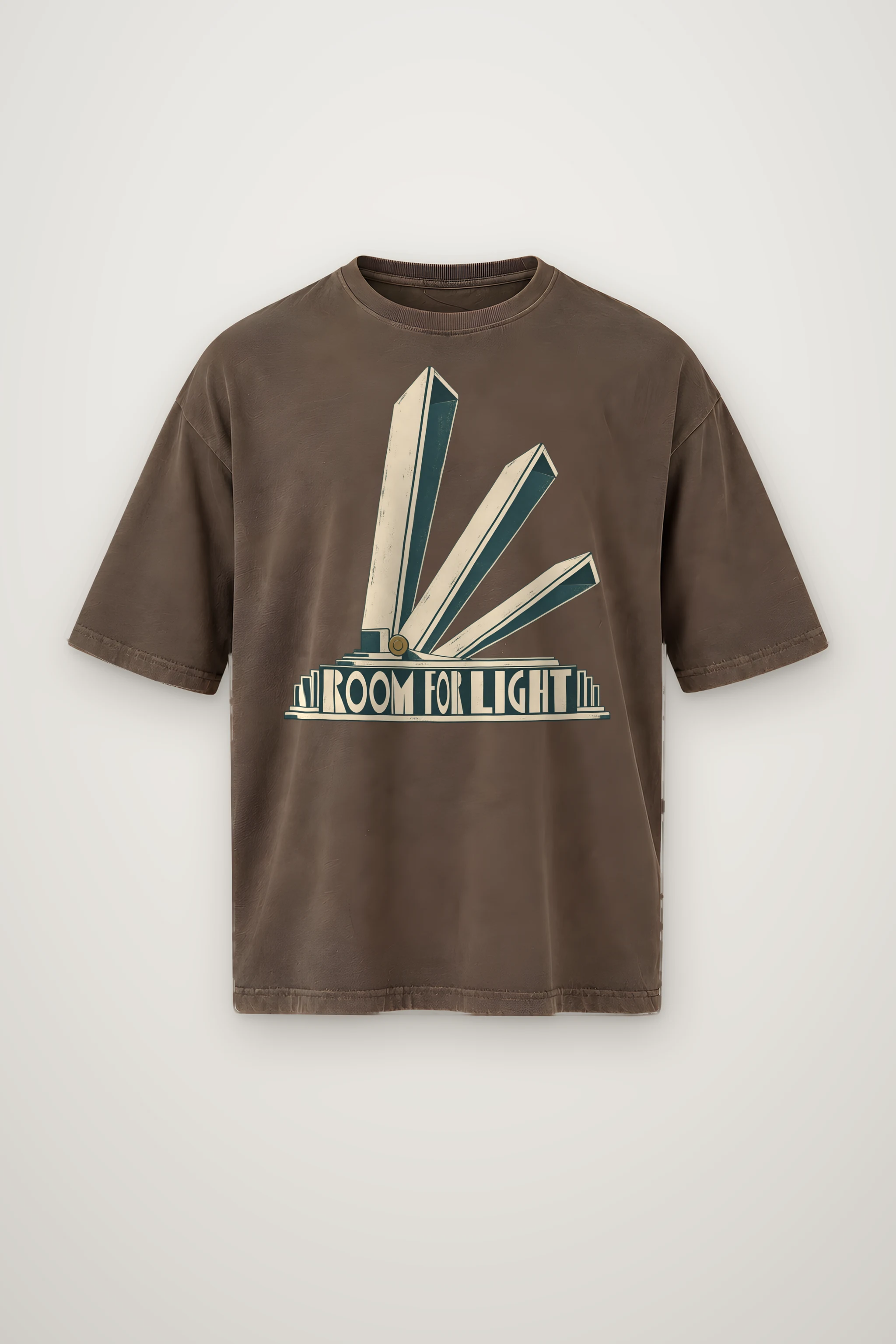 "Room for Light" Men's Oversized Heavyweight Crewneck T-Shirt