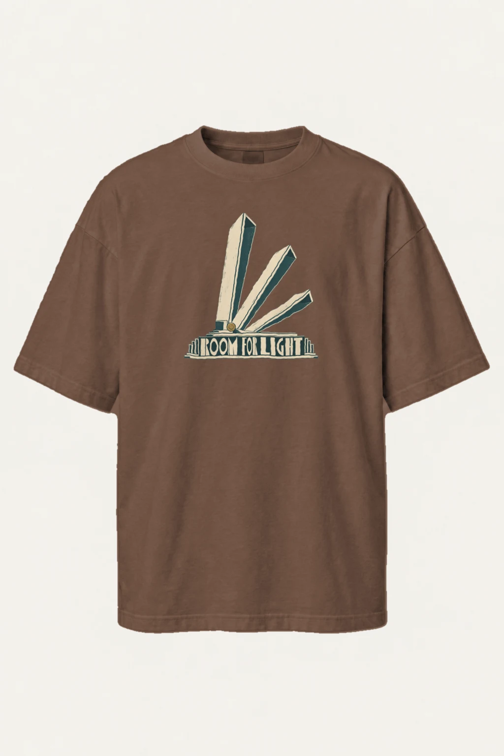 "Room for Light" Men's Oversized Heavyweight Crewneck T-Shirt | Shaka Wear SHMHSS