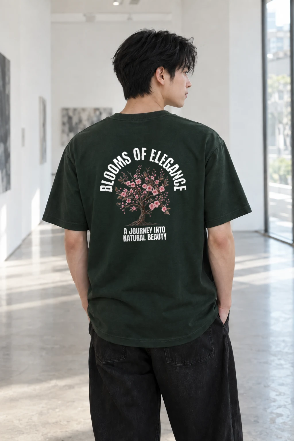 "Rooted Blossoms" Heavyweight Unisex Crewneck T-shirt | Gildan 5000