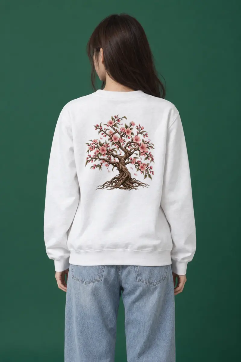 "Rooted Cherry Blossom" Heavy Blend Unisex Crewneck Sweatshirt