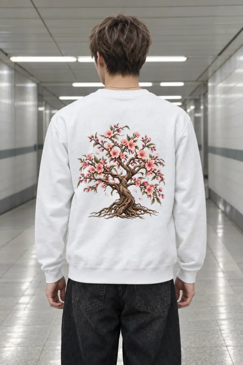 "Rooted Cherry Blossom" Heavy Blend Unisex Crewneck Sweatshirt