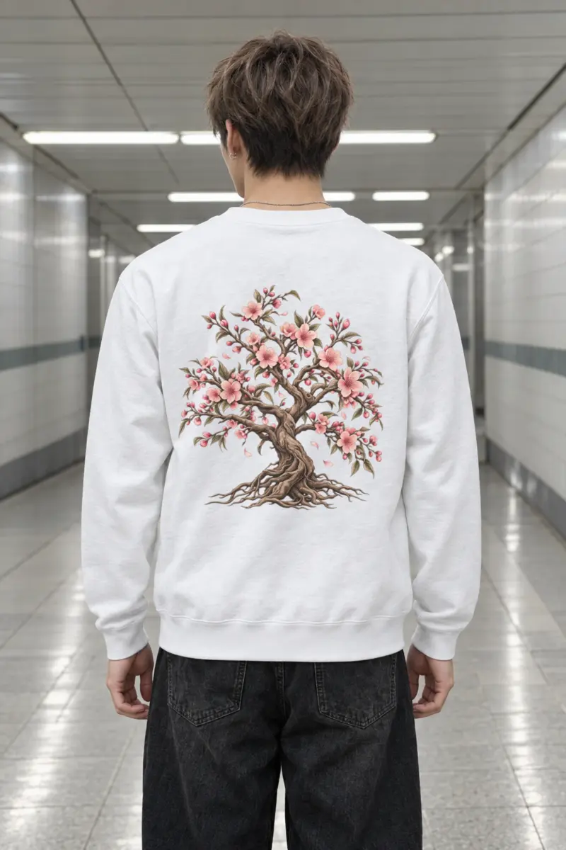"Rooted Cherry Blossom" Heavy Blend Unisex Crewneck Sweatshirt