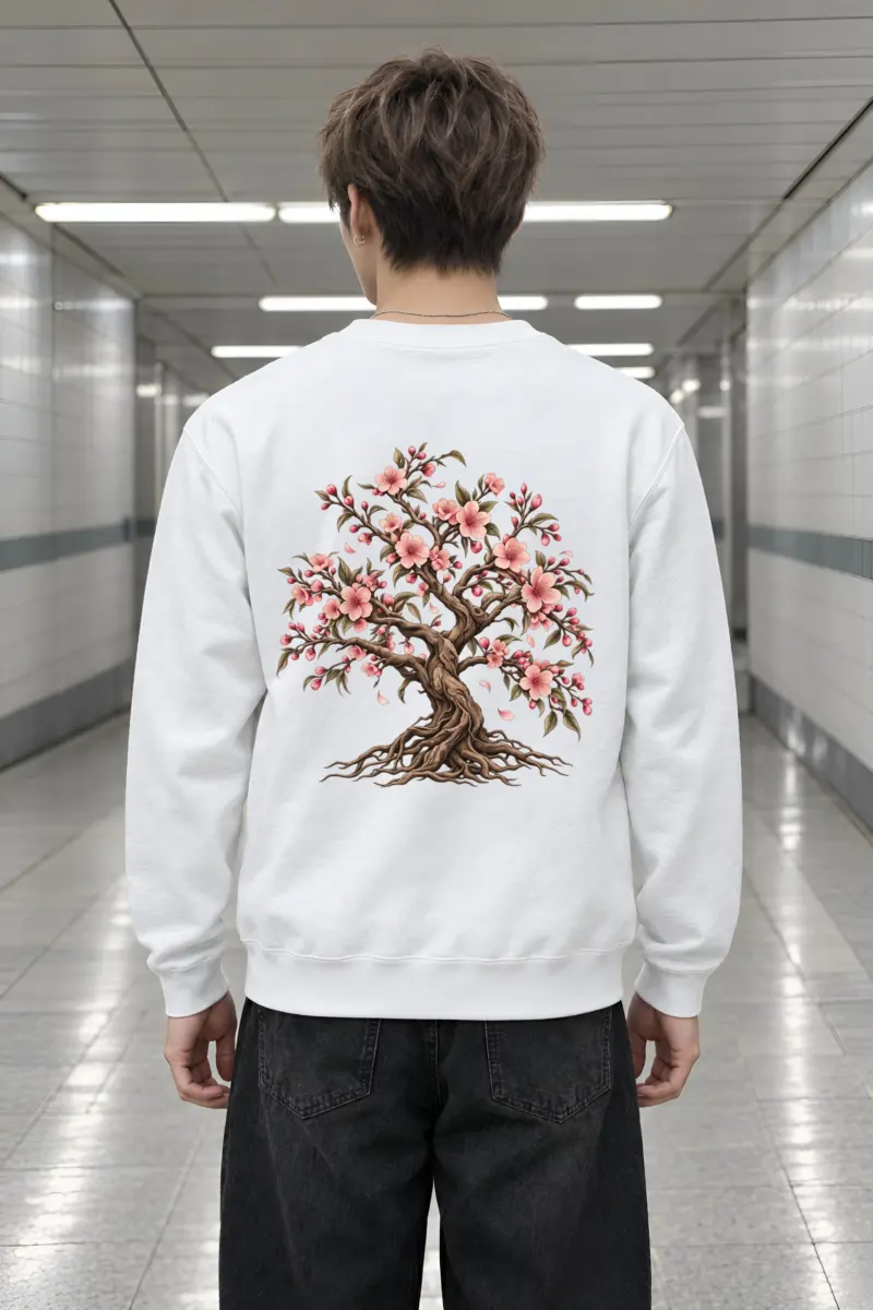 "Rooted Cherry Blossom" Heavy Blend Unisex Crewneck Sweatshirt