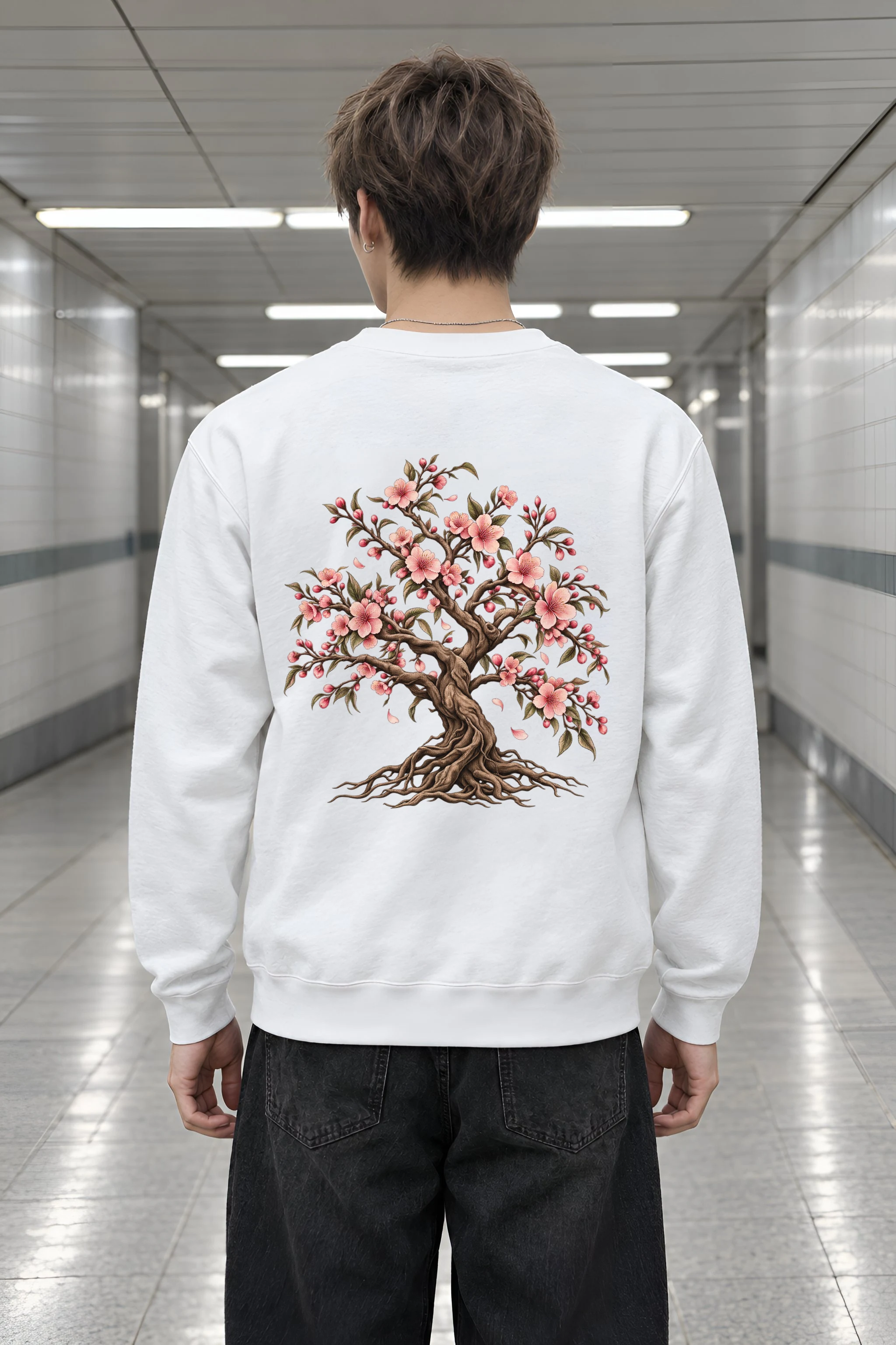 "Rooted Cherry Blossom" Heavy Blend Unisex Crewneck Sweatshirt
