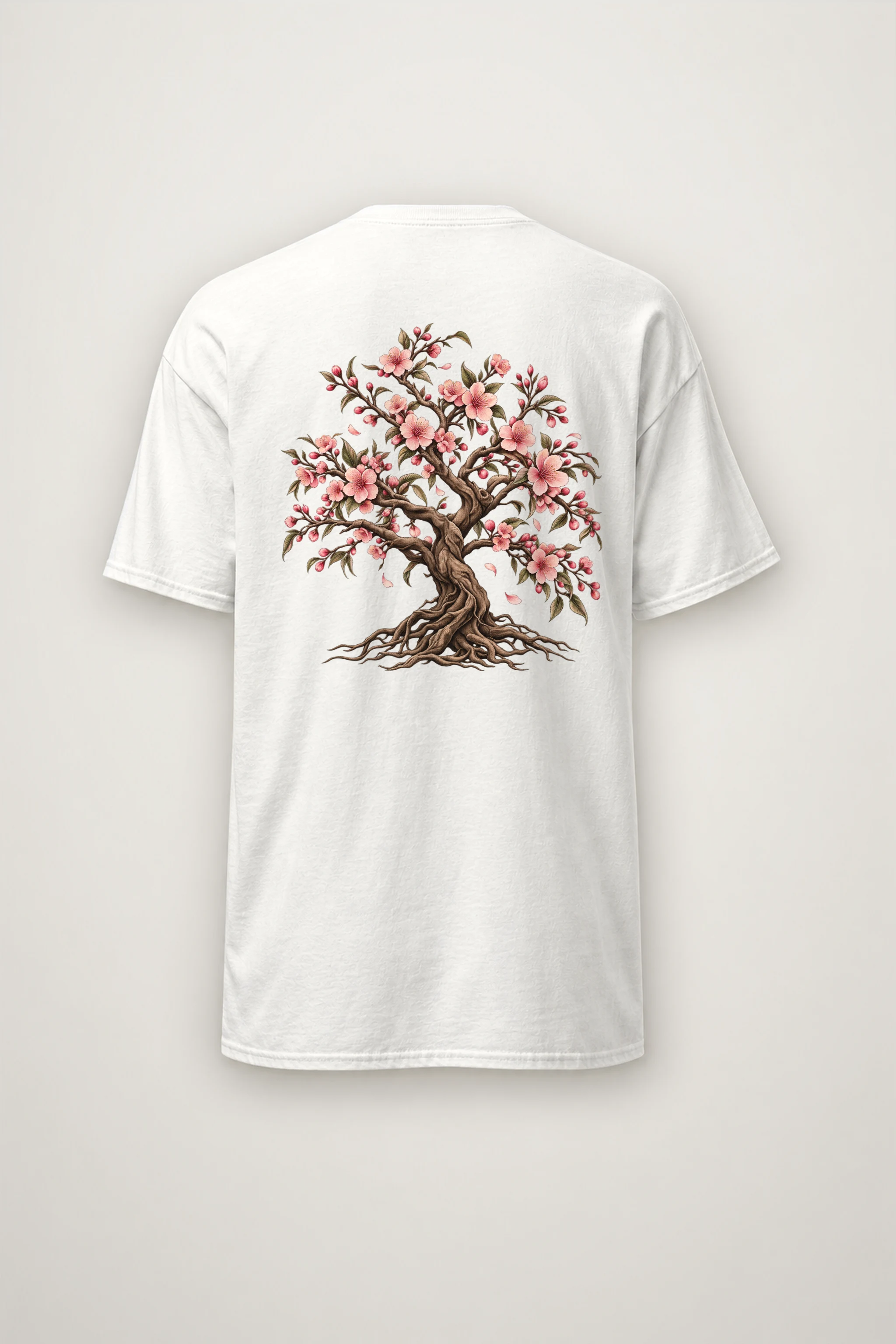 "Rooted Cherry Blossom" Heavyweight Unisex Crewneck T-shirt