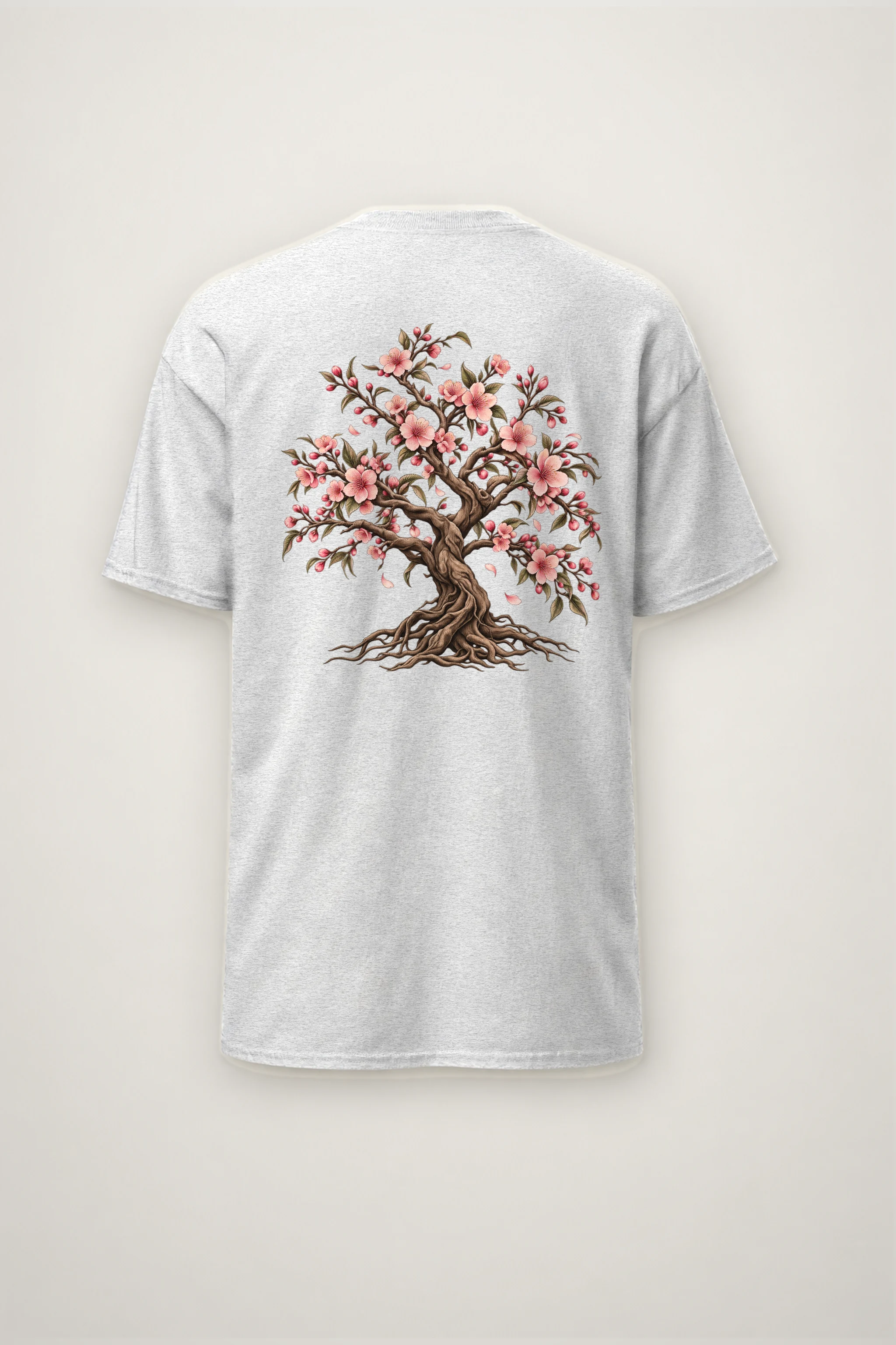 "Rooted Cherry Blossom" Heavyweight Unisex Crewneck T-shirt