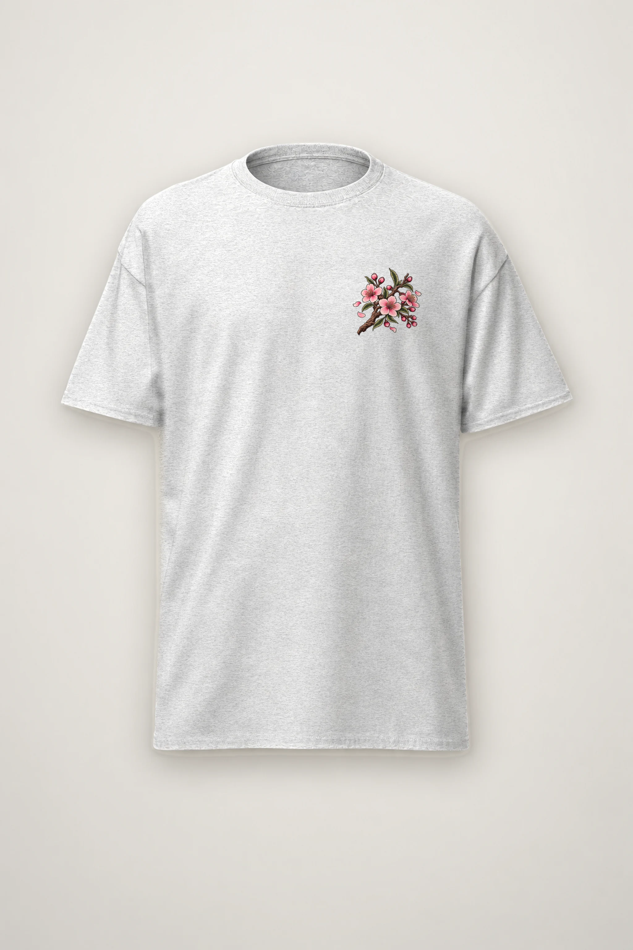 "Rooted Cherry Blossom" Heavyweight Unisex Crewneck T-shirt