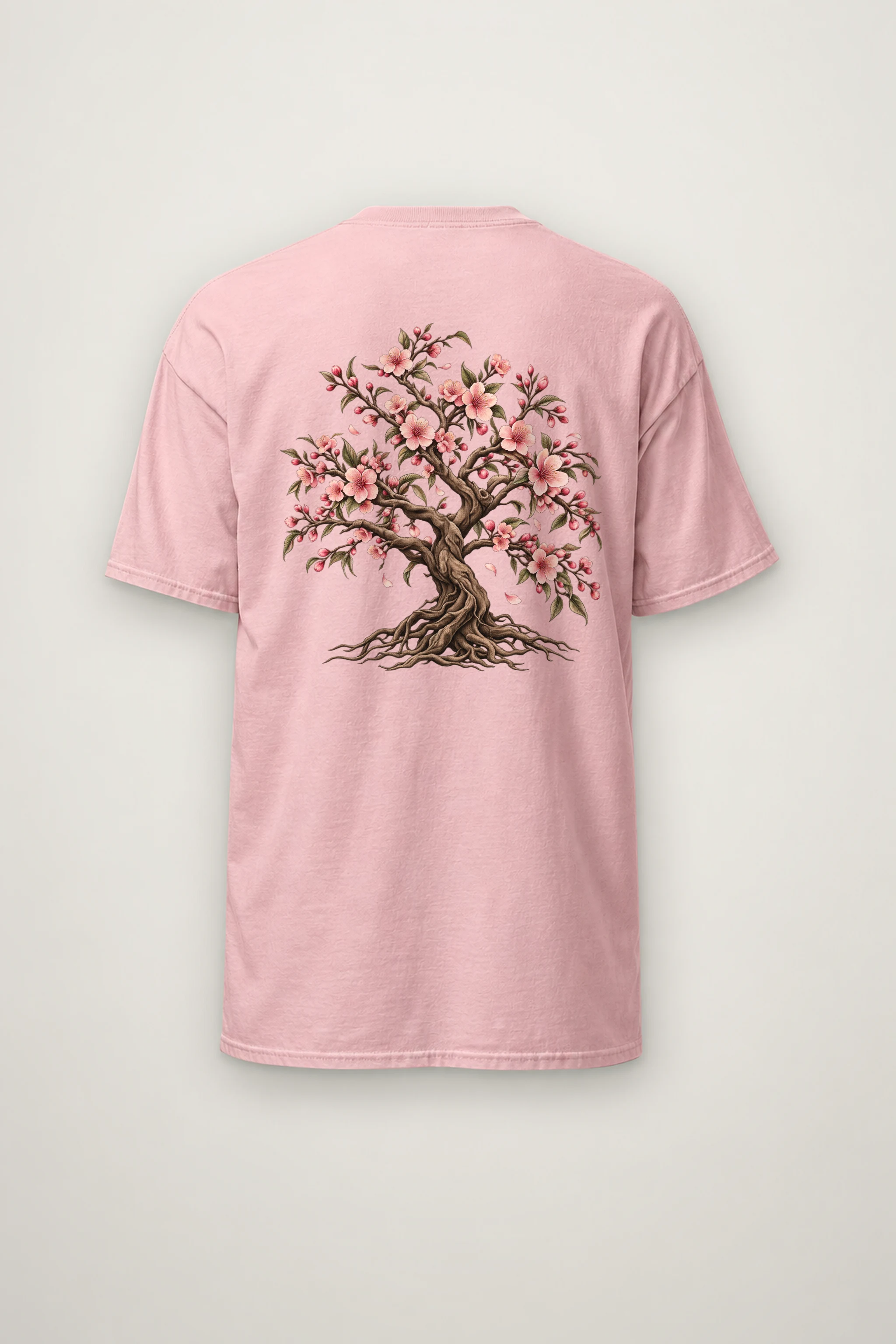 "Rooted Cherry Blossom" Heavyweight Unisex Crewneck T-shirt