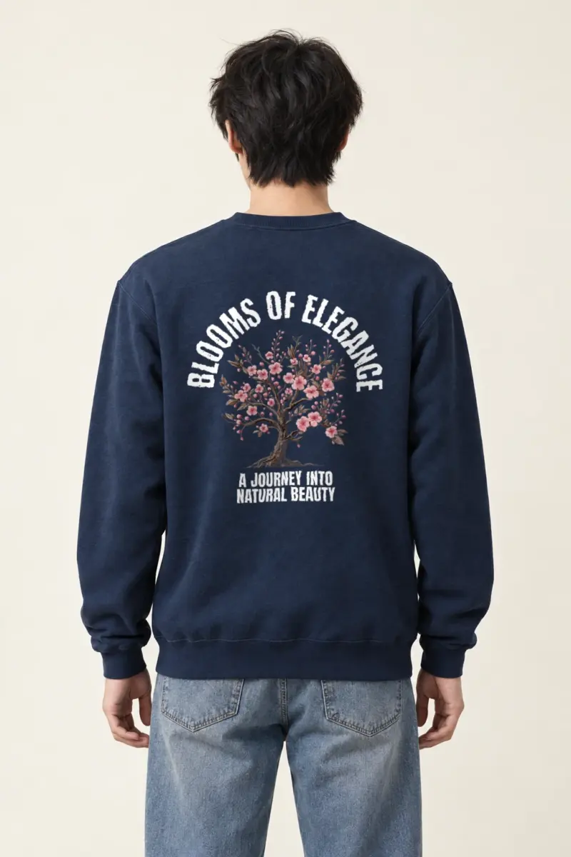 "Rooted Pink Blossoms" Heavy Blend Unisex Crewneck Sweatshirt | Gildan 18000