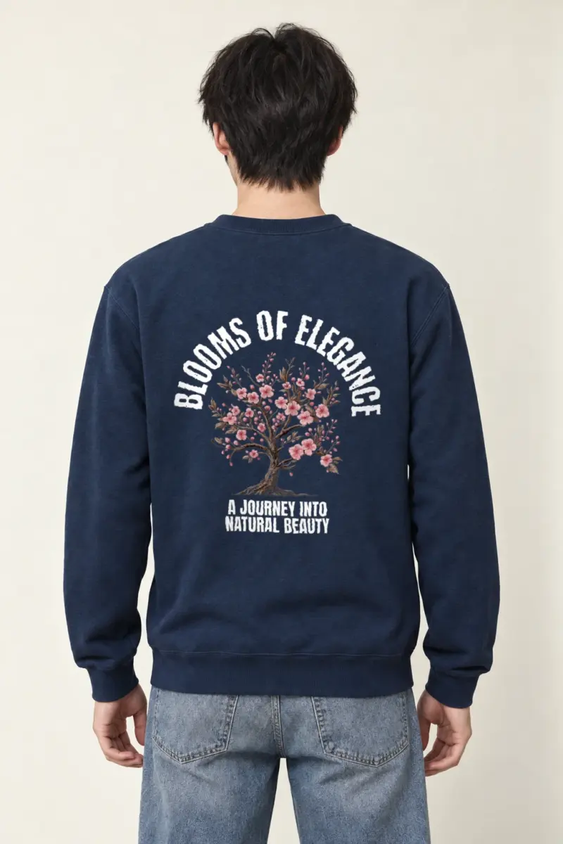 "Rooted Pink Blossoms" Heavy Blend Unisex Crewneck Sweatshirt
