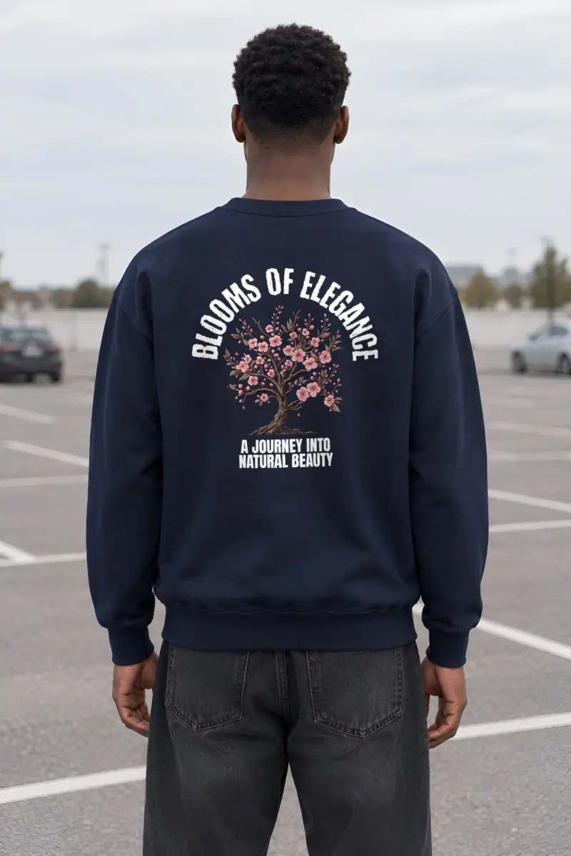 "Rooted Pink Blossoms" Heavy Blend Unisex Crewneck Sweatshirt