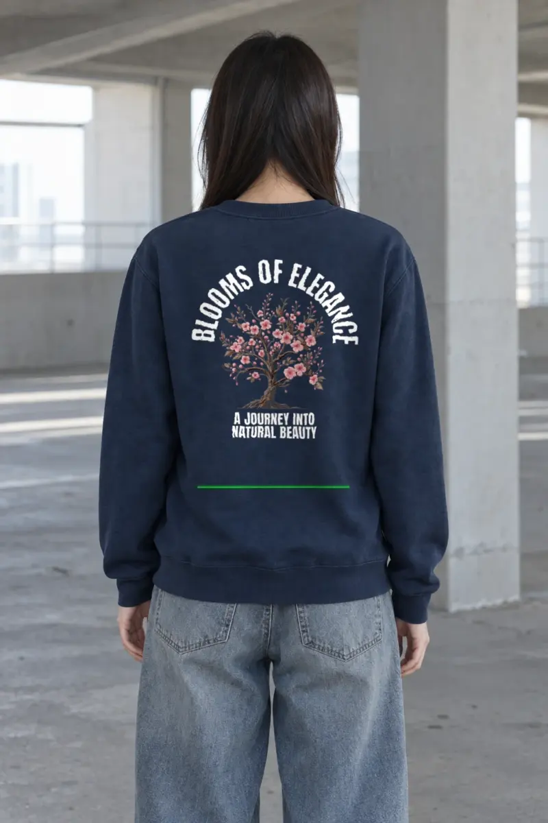 "Rooted Pink Blossoms" Heavy Blend Unisex Crewneck Sweatshirt | Gildan 18000