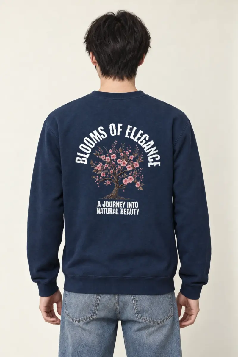 "Rooted Pink Blossoms" Heavy Blend Unisex Crewneck Sweatshirt