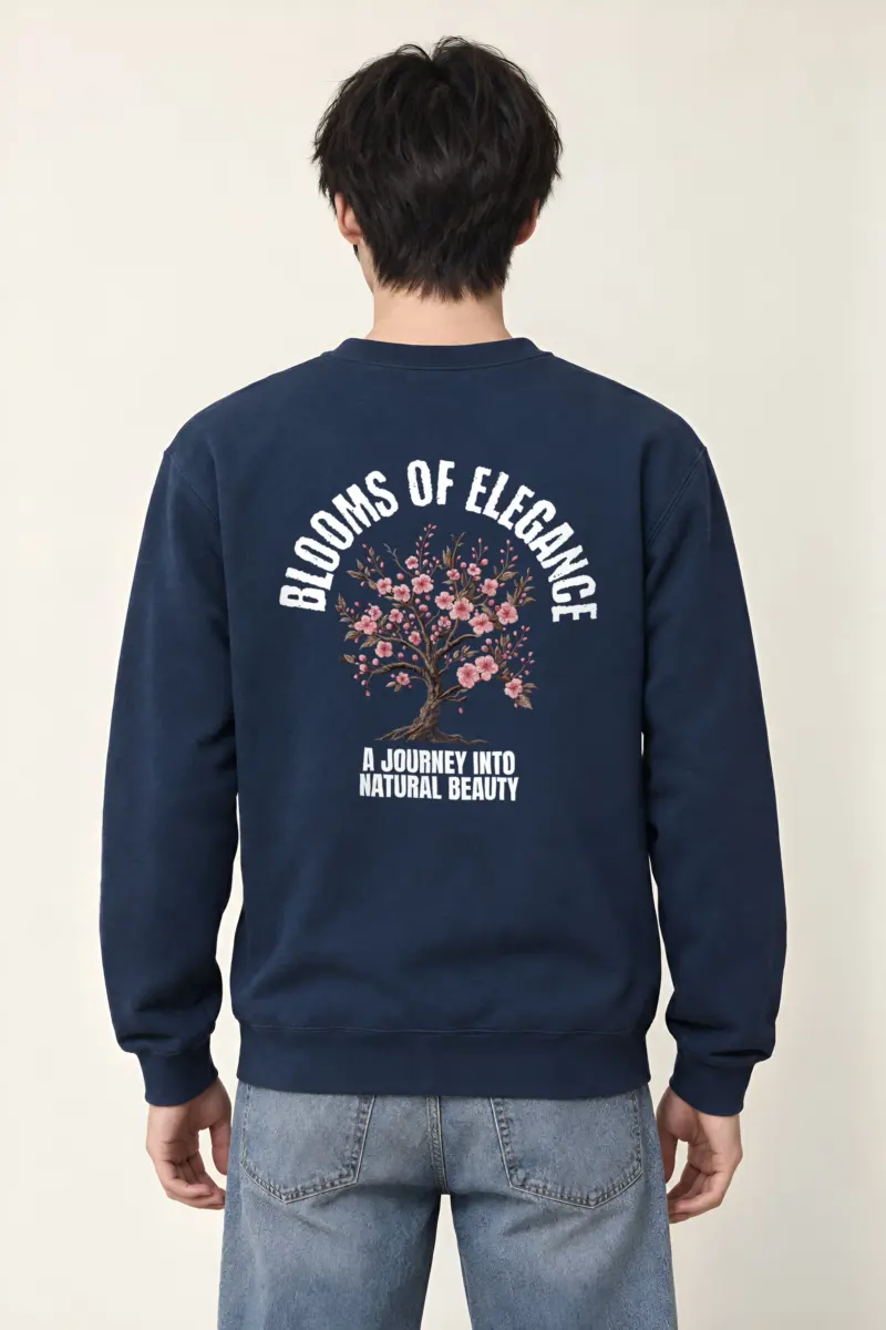 "Rooted Pink Blossoms" Heavy Blend Unisex Crewneck Sweatshirt