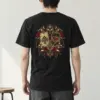 "Celestial Card Roses" Heavyweight Unisex Crewneck T-shirt | Gildan 5000