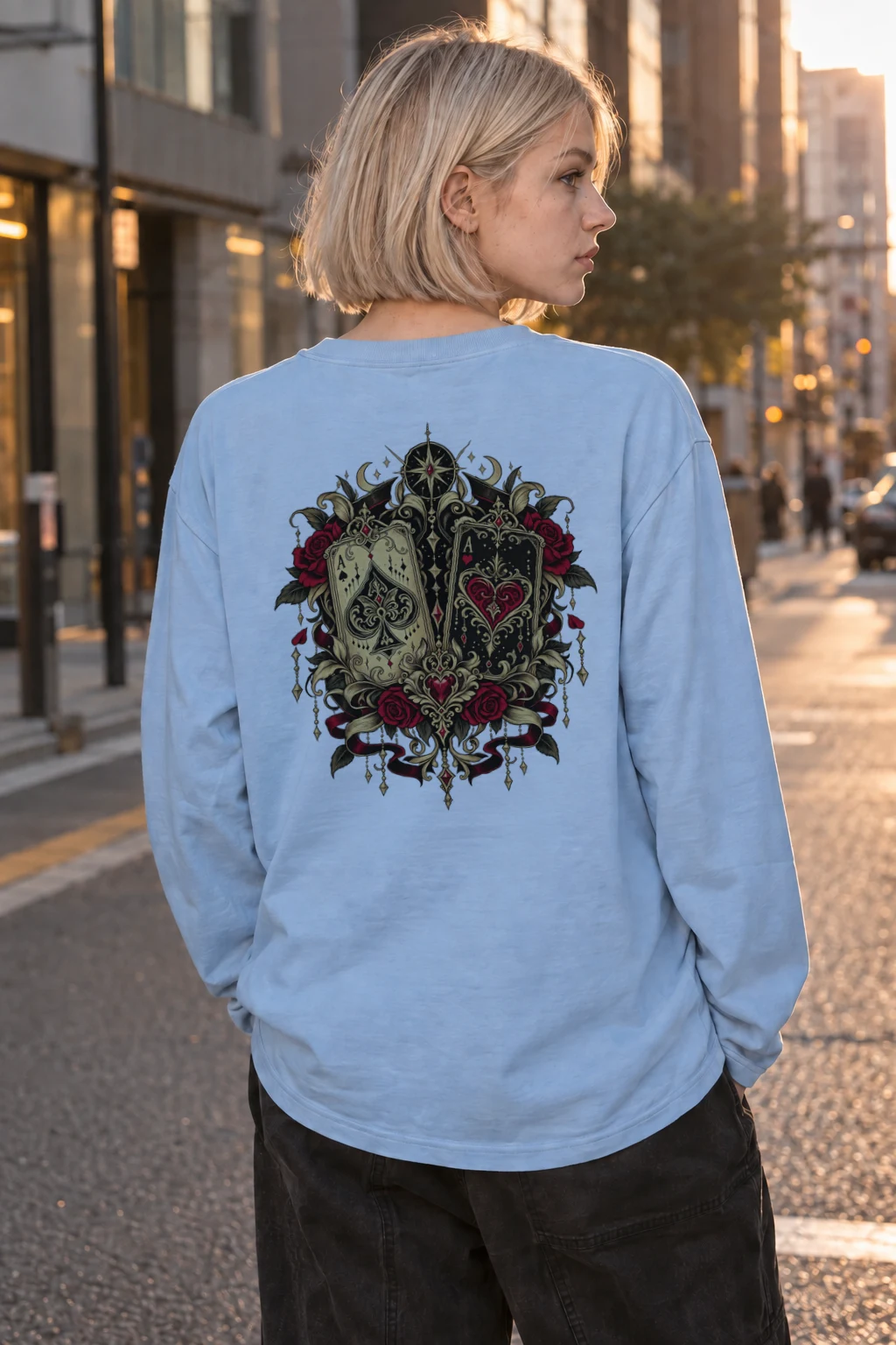 "Rose Ace Relic" Unisex Longsleeve T-shirt | Gildan 2400