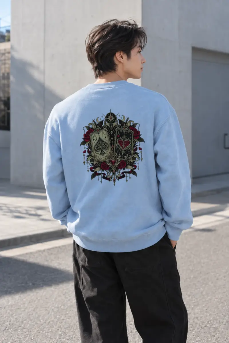 "Rose Ace Reliquary" Heavy Blend Unisex Crewneck Sweatshirt | Gildan 18000