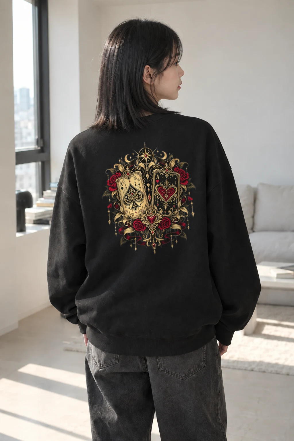 "Rose Ace Reliquary" Heavy Blend Unisex Crewneck Sweatshirt | Gildan 18000