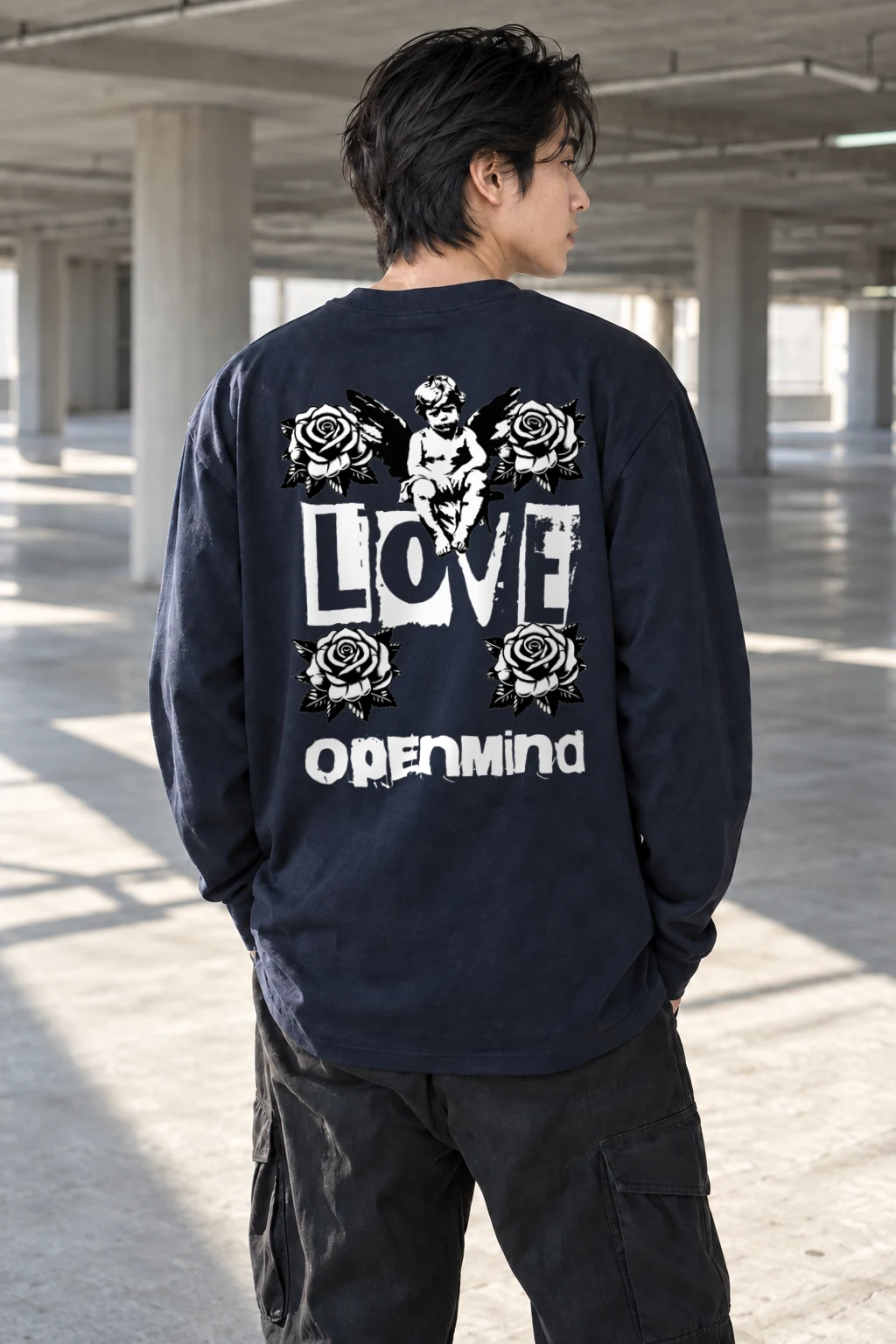 "Rosebound Cherub" Unisex Longsleeve T-shirt | Gildan 2400