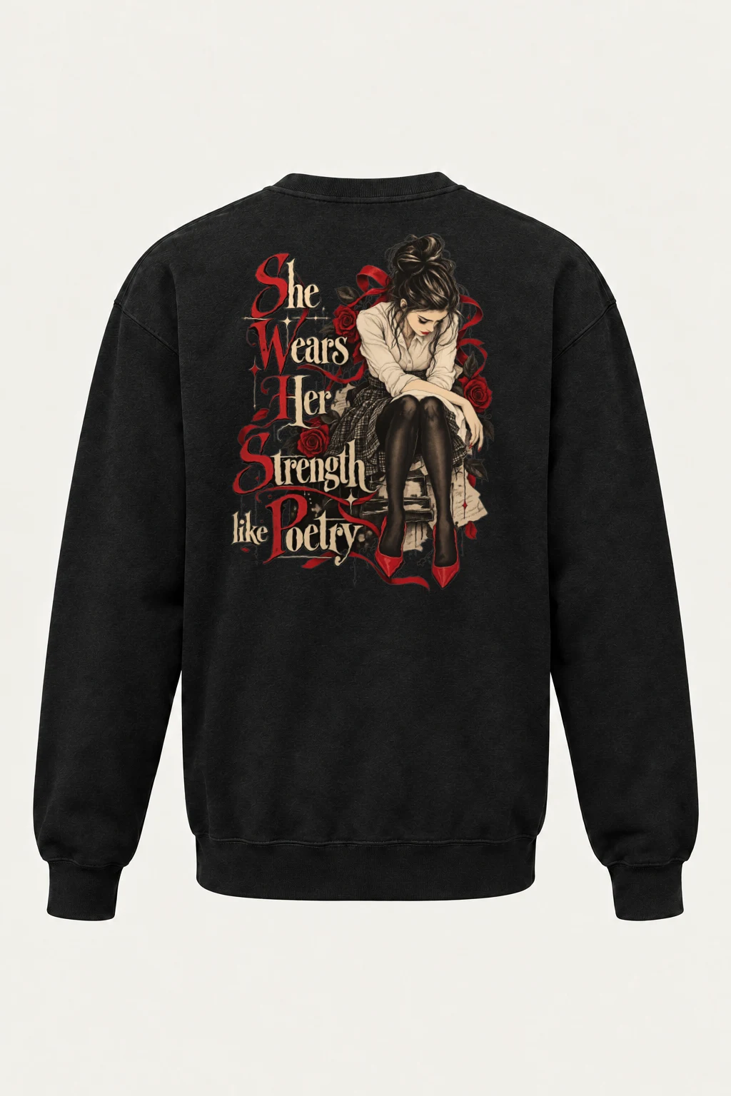 "Rosebound Resolve" Heavy Blend Unisex Crewneck Sweatshirt | Gildan 18000