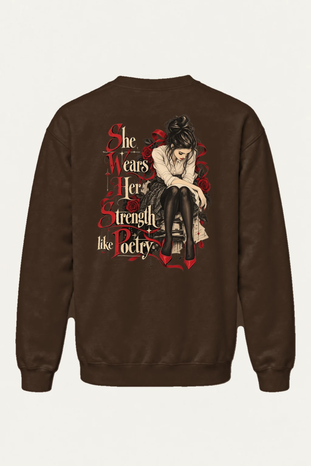 "Rosebound Resolve" Heavy Blend Unisex Crewneck Sweatshirt | Gildan 18000