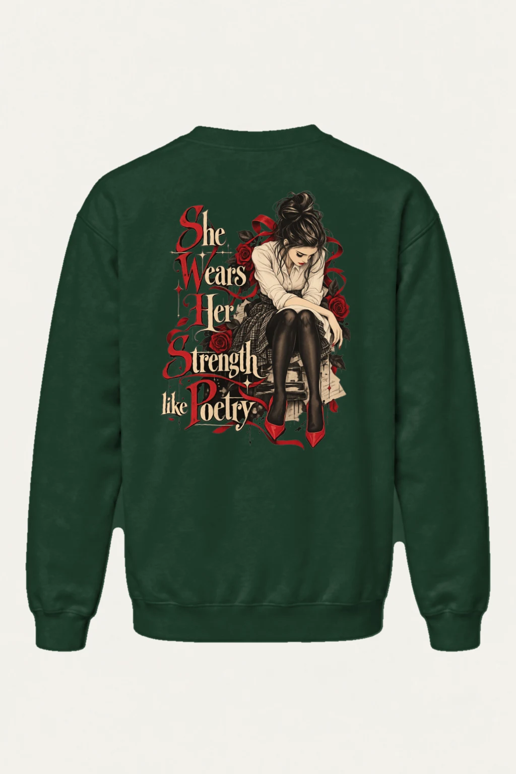 "Rosebound Resolve" Heavy Blend Unisex Crewneck Sweatshirt | Gildan 18000