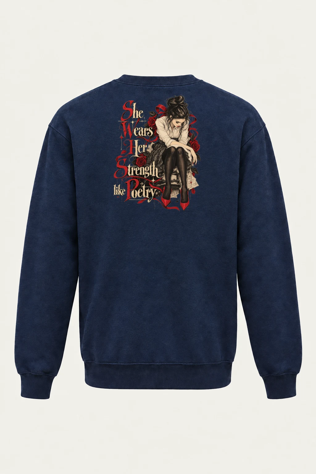 "Rosebound Resolve" Heavy Blend Unisex Crewneck Sweatshirt | Gildan 18000