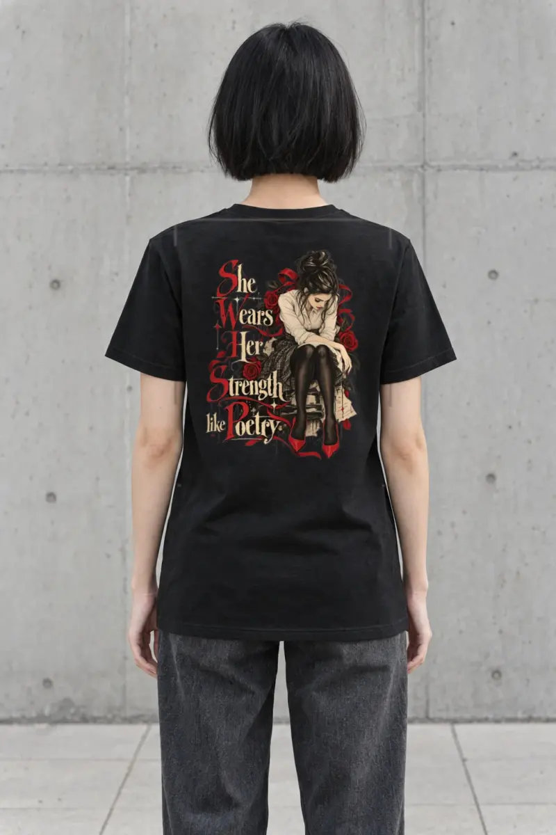 "Rosebound Resolve" Heavyweight Unisex Crewneck T-shirt