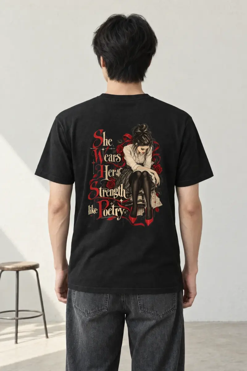 "Rosebound Resolve" Heavyweight Unisex Crewneck T-shirt