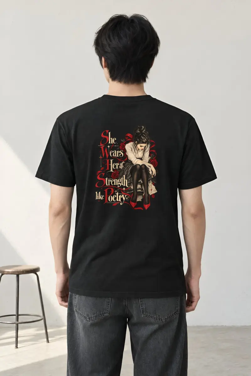 "Rosebound Resolve" Heavyweight Unisex Crewneck T-shirt