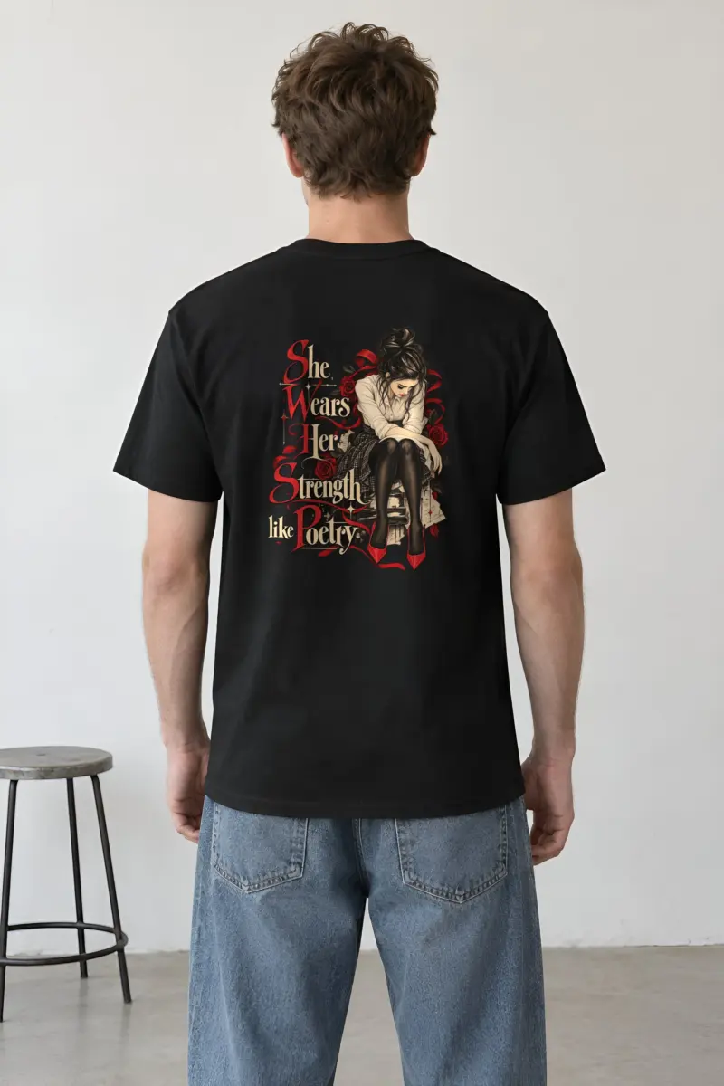 "Rosebound Resolve" Heavyweight Unisex Crewneck T-shirt