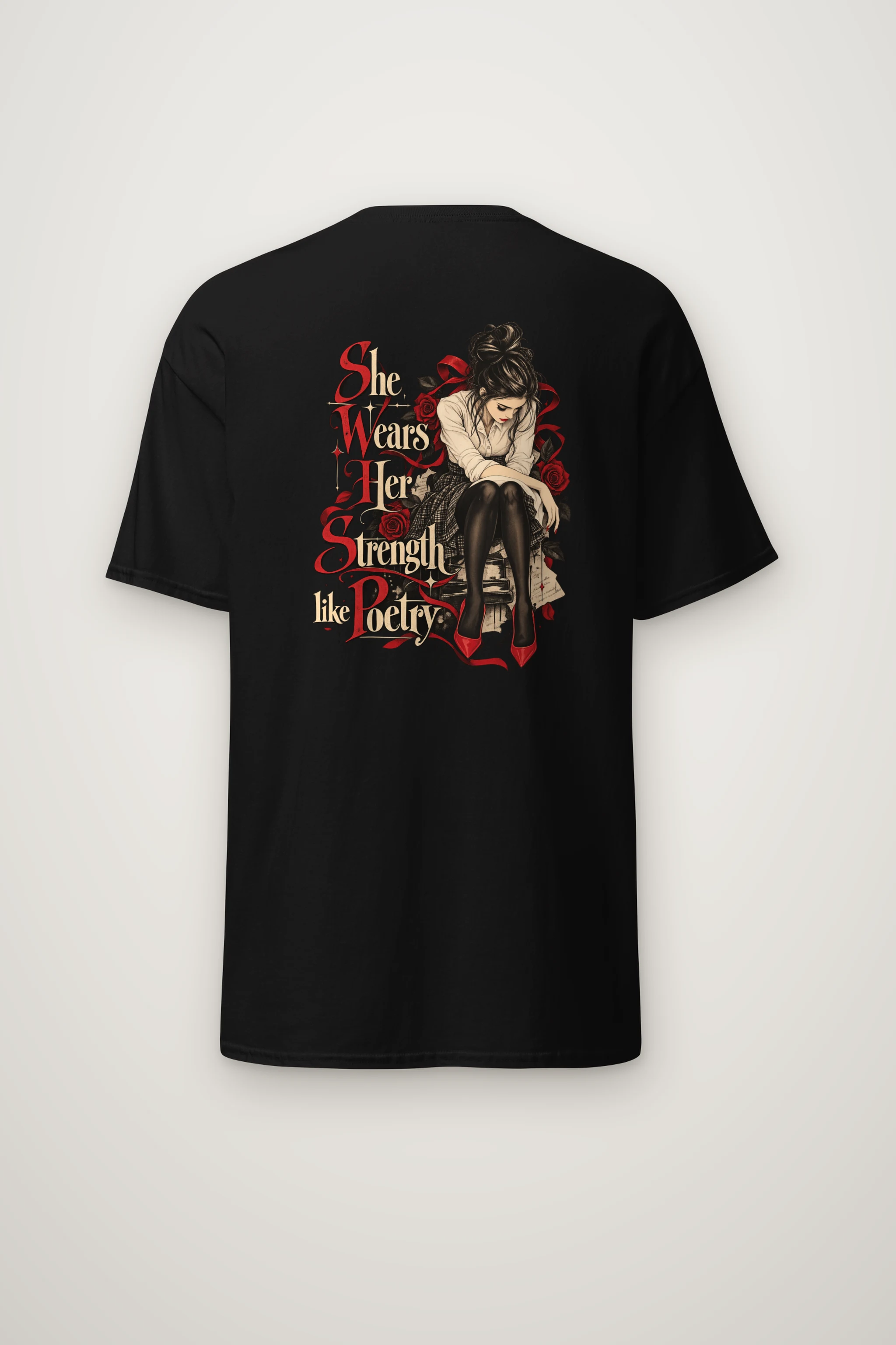 "Rosebound Resolve" Heavyweight Unisex Crewneck T-shirt