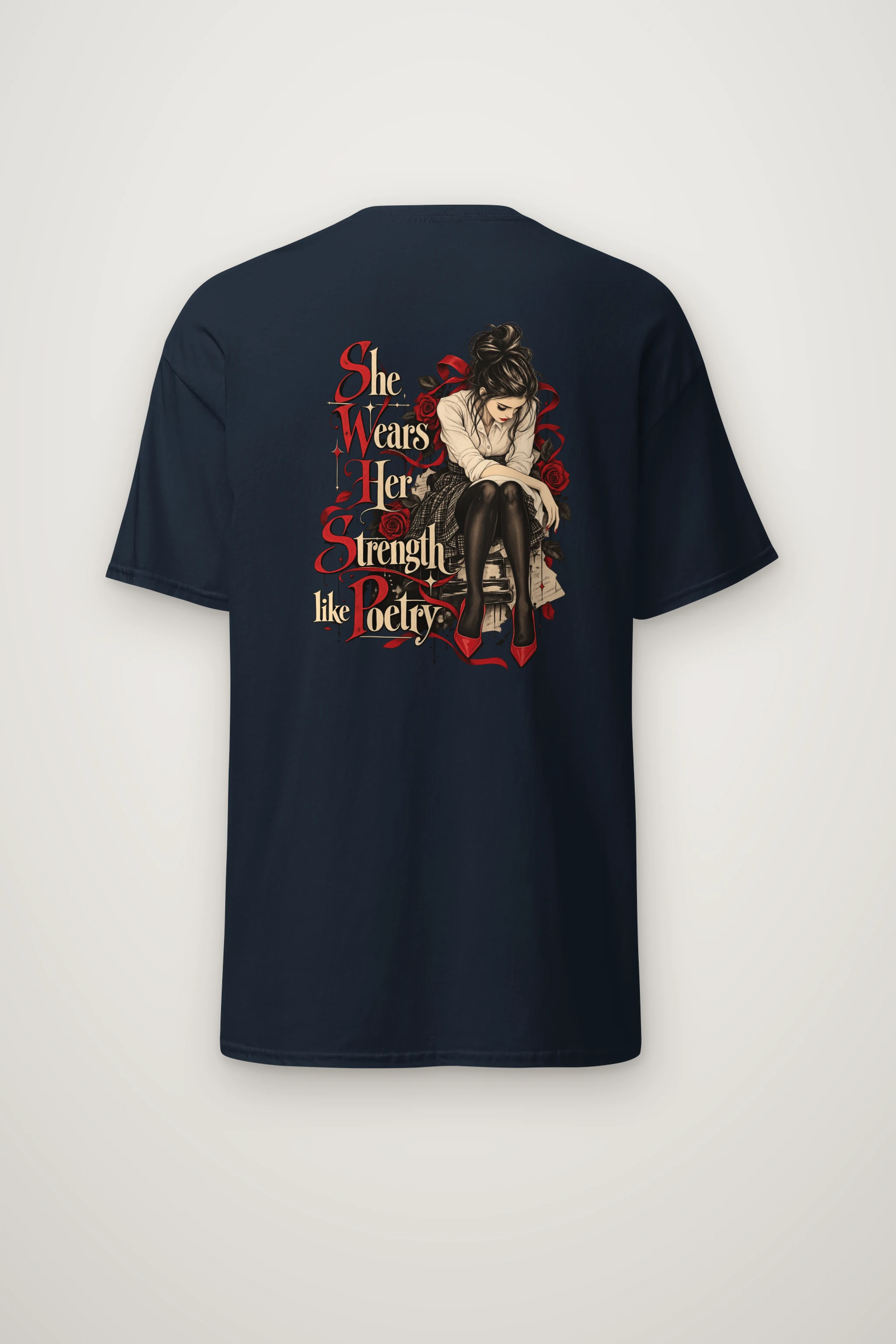 "Rosebound Resolve" Heavyweight Unisex Crewneck T-shirt
