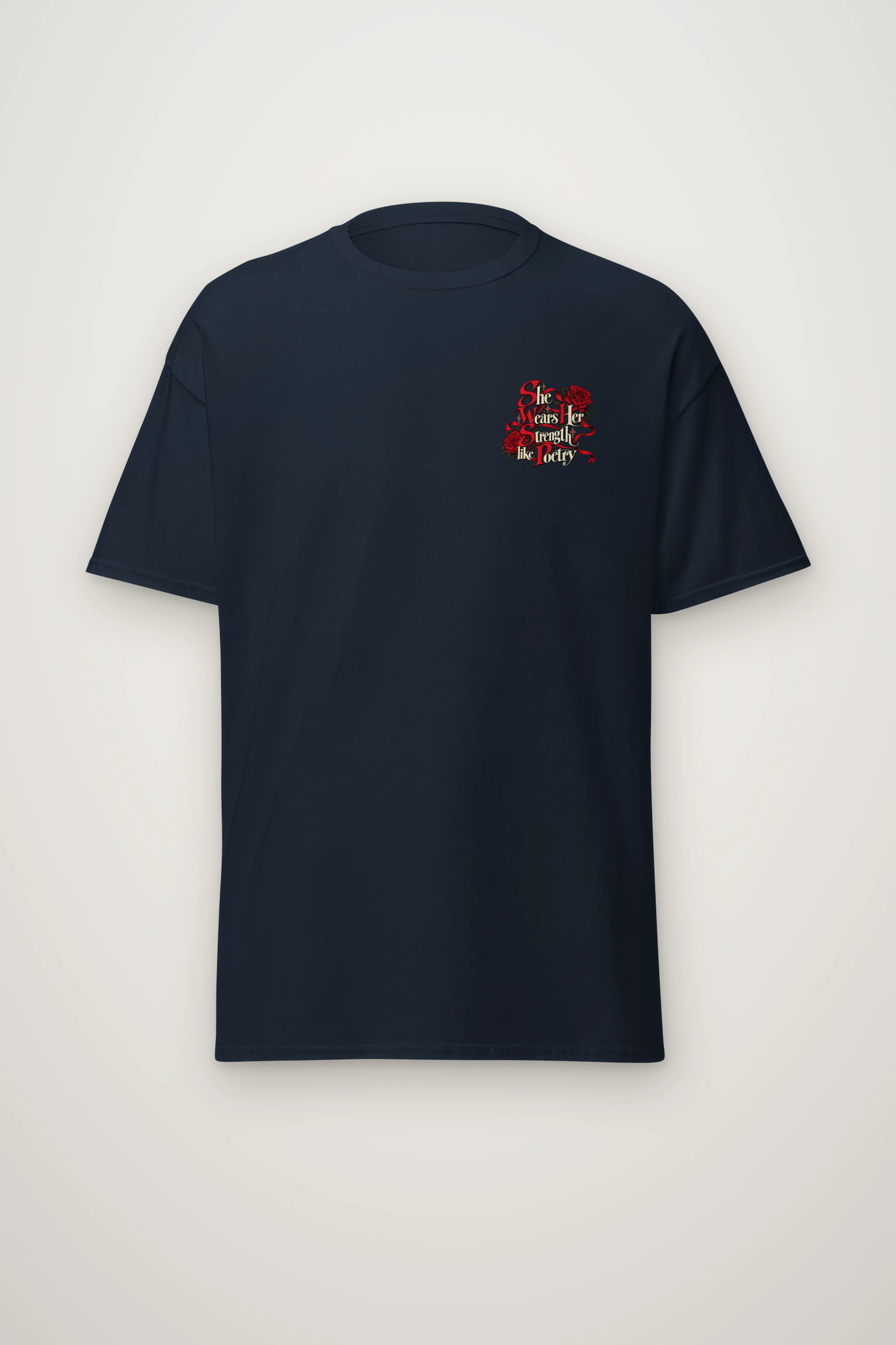 "Rosebound Resolve" Heavyweight Unisex Crewneck T-shirt