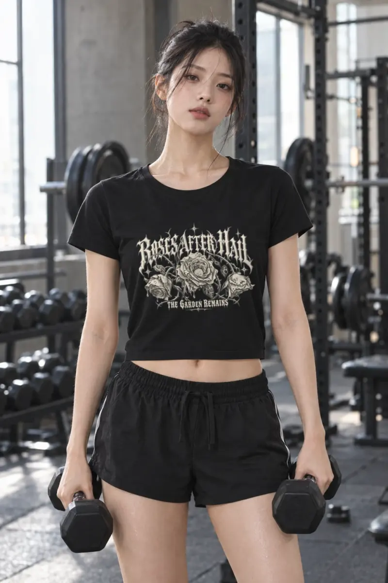“Roses After Hail” Women’s Crop Tee