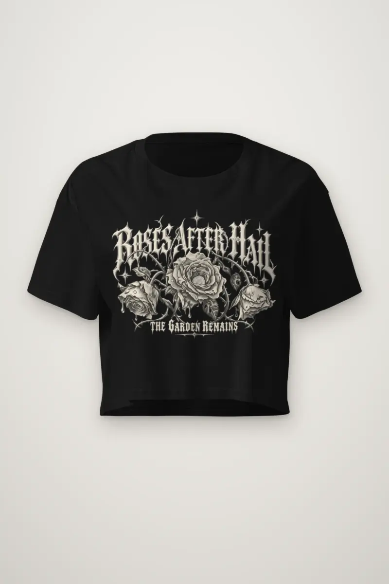 "Roses After Hail" Women's Crop Tee
