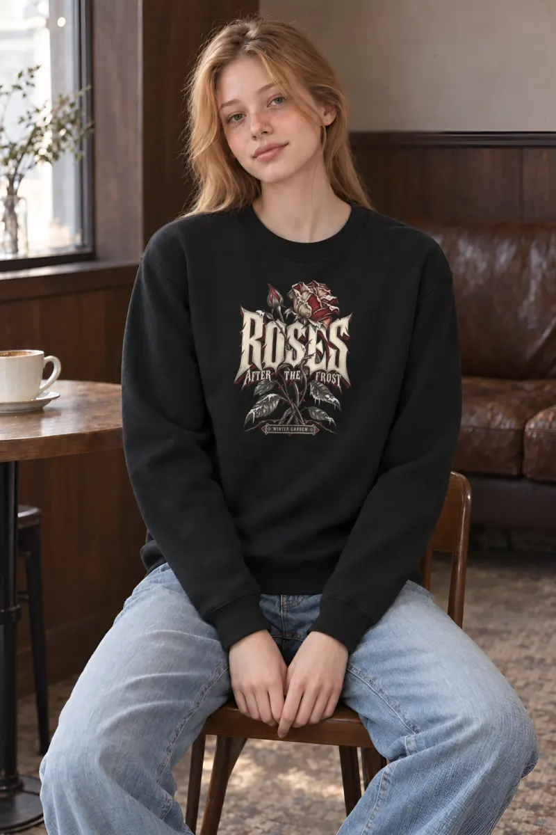 "Roses After the Frost" Heavy Blend Unisex Crewneck Sweatshirt