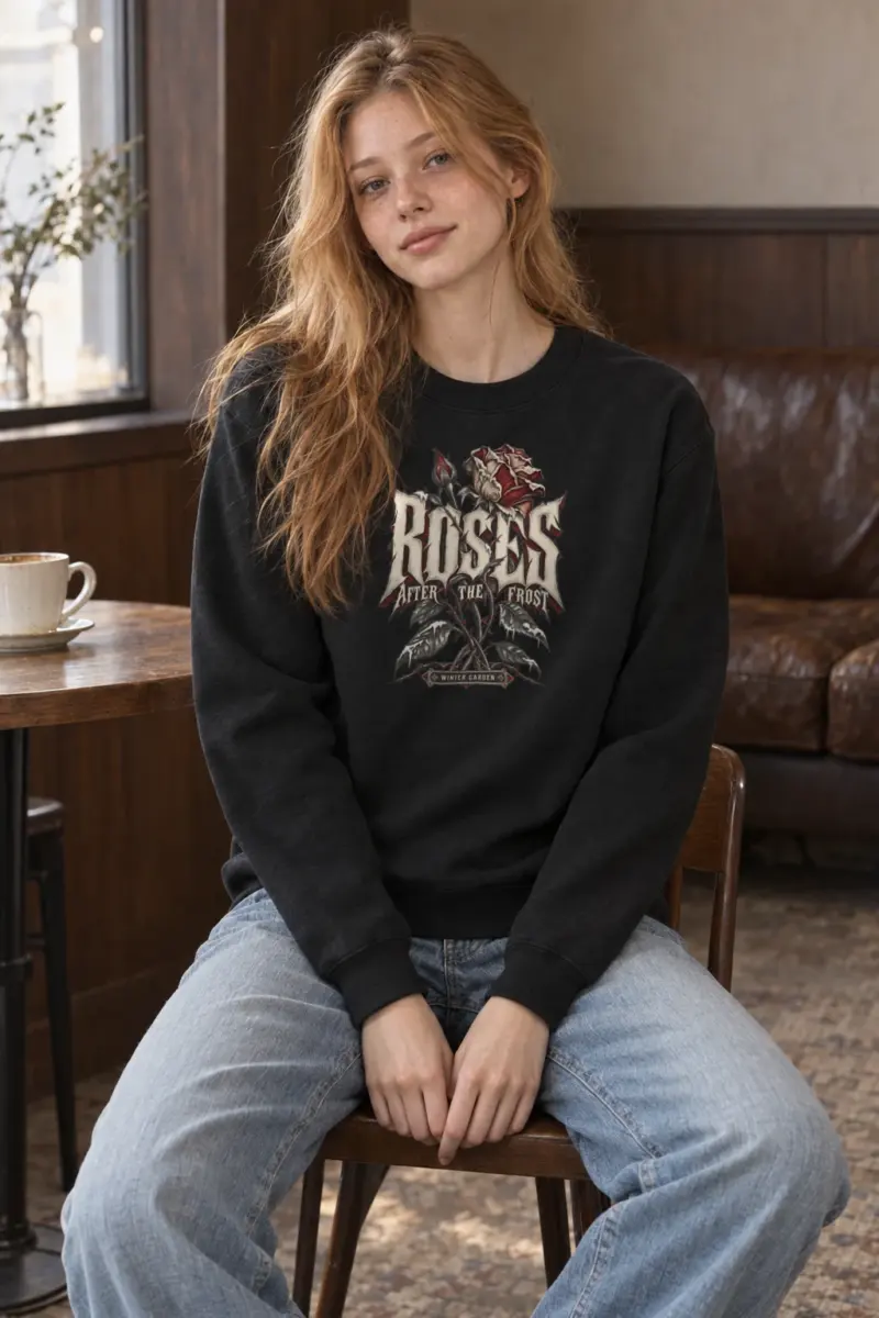 "Roses After the Frost" Heavy Blend Unisex Crewneck Sweatshirt