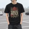 "Roses Beyond the Rail" Heavyweight Unisex Crewneck T-shirt