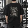"Roses Through the Gate" Men's Oversized Heavyweight Crewneck T-Shirt