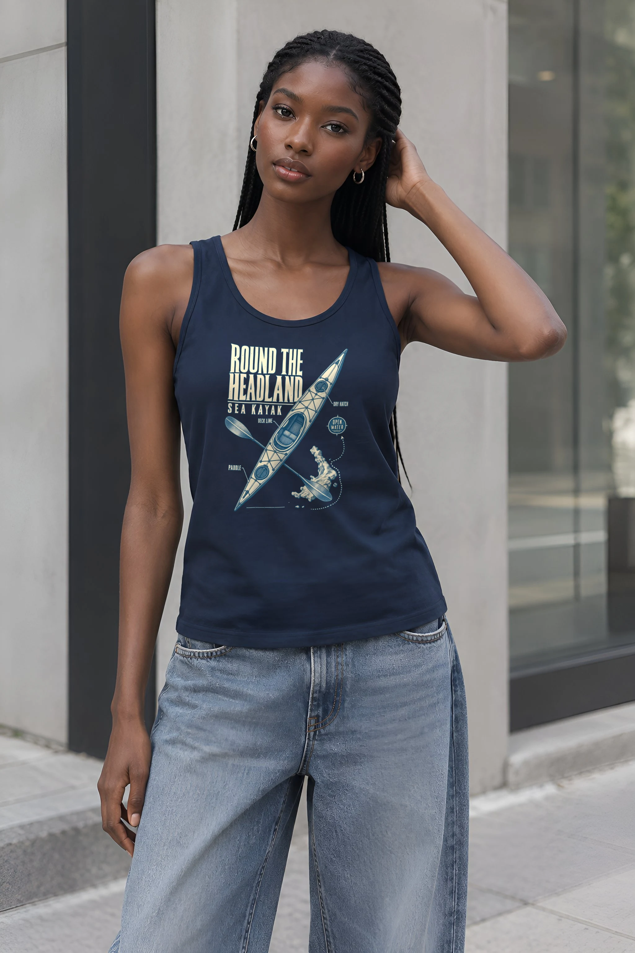 "Round the Headland" Unisex Jersey Tank