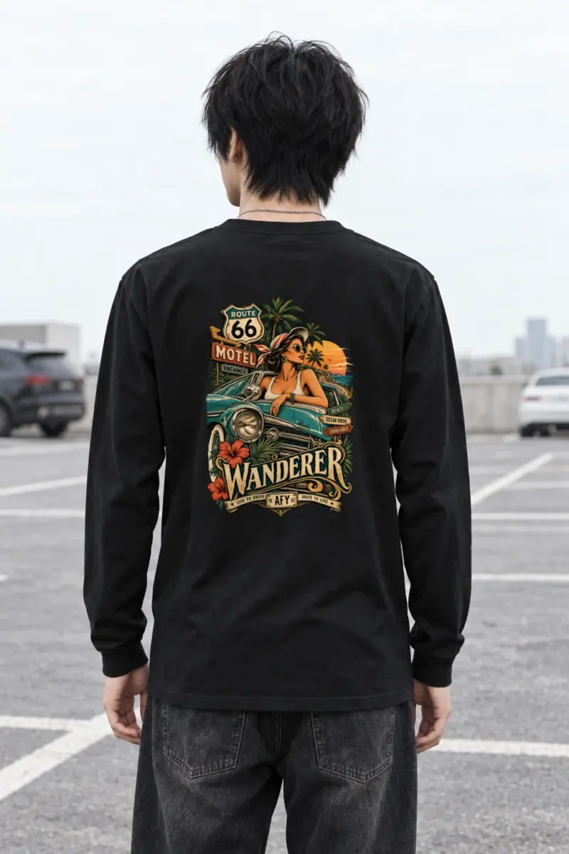"Route 66 Wanderer" Unisex Longsleeve T-shirt