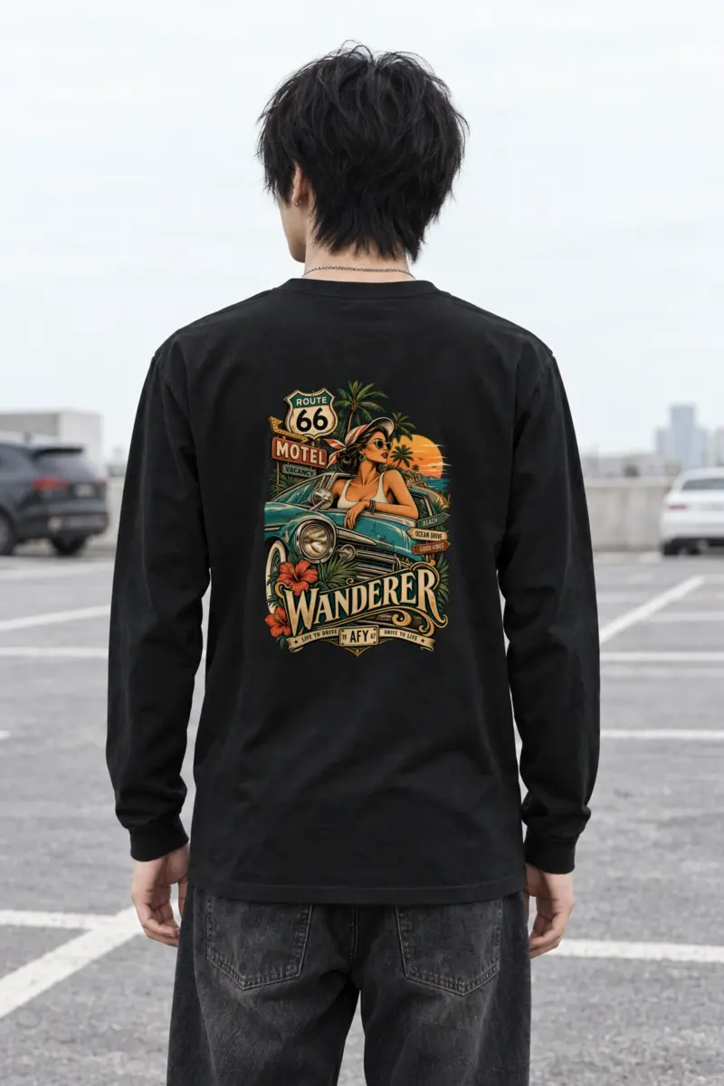 "Route 66 Wanderer" Unisex Longsleeve T-shirt