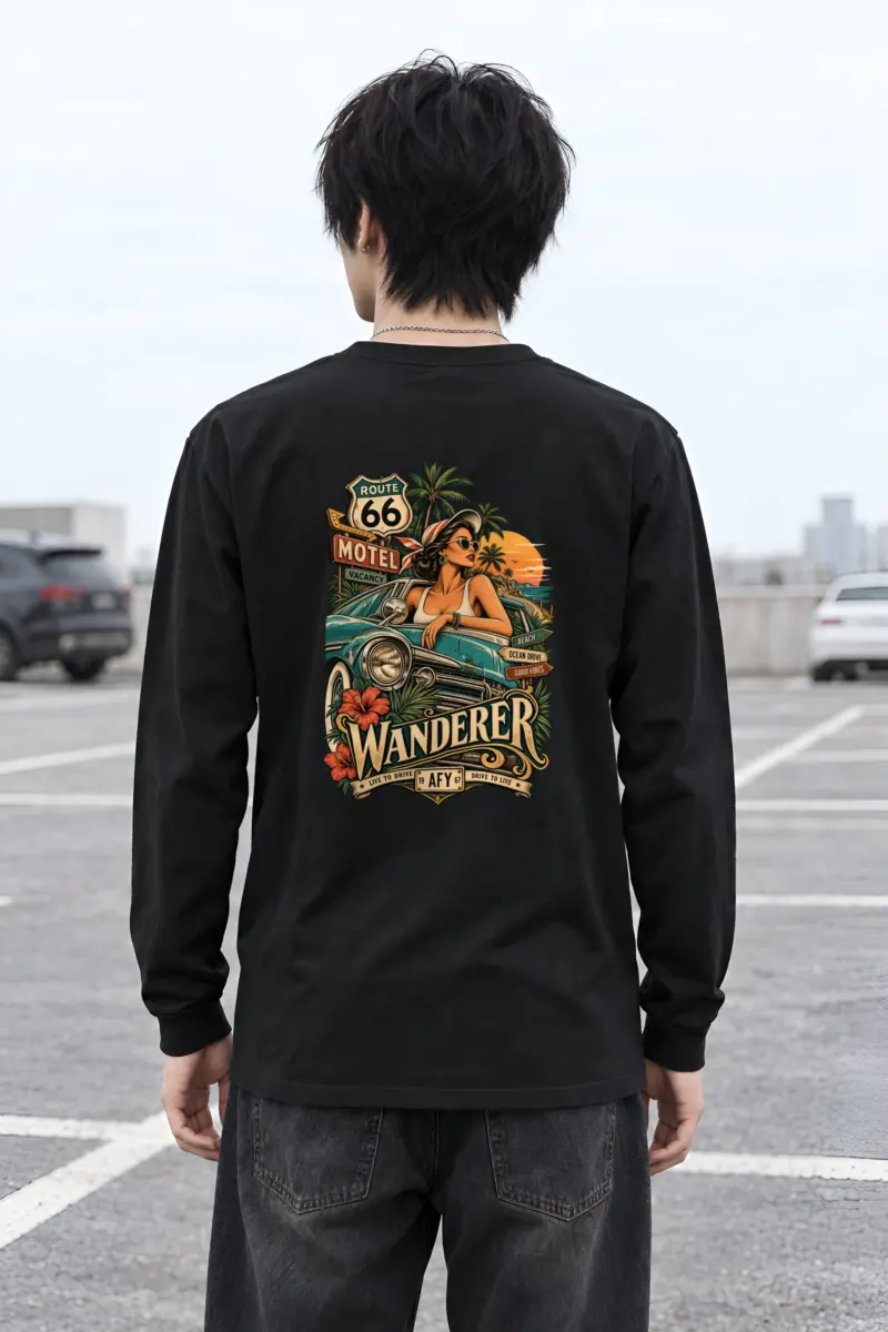 "Route 66 Wanderer" Unisex Longsleeve T-shirt