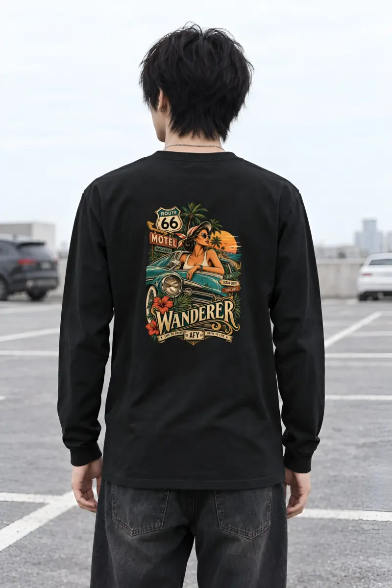 "Route 66 Wanderer" Unisex Longsleeve T-shirt