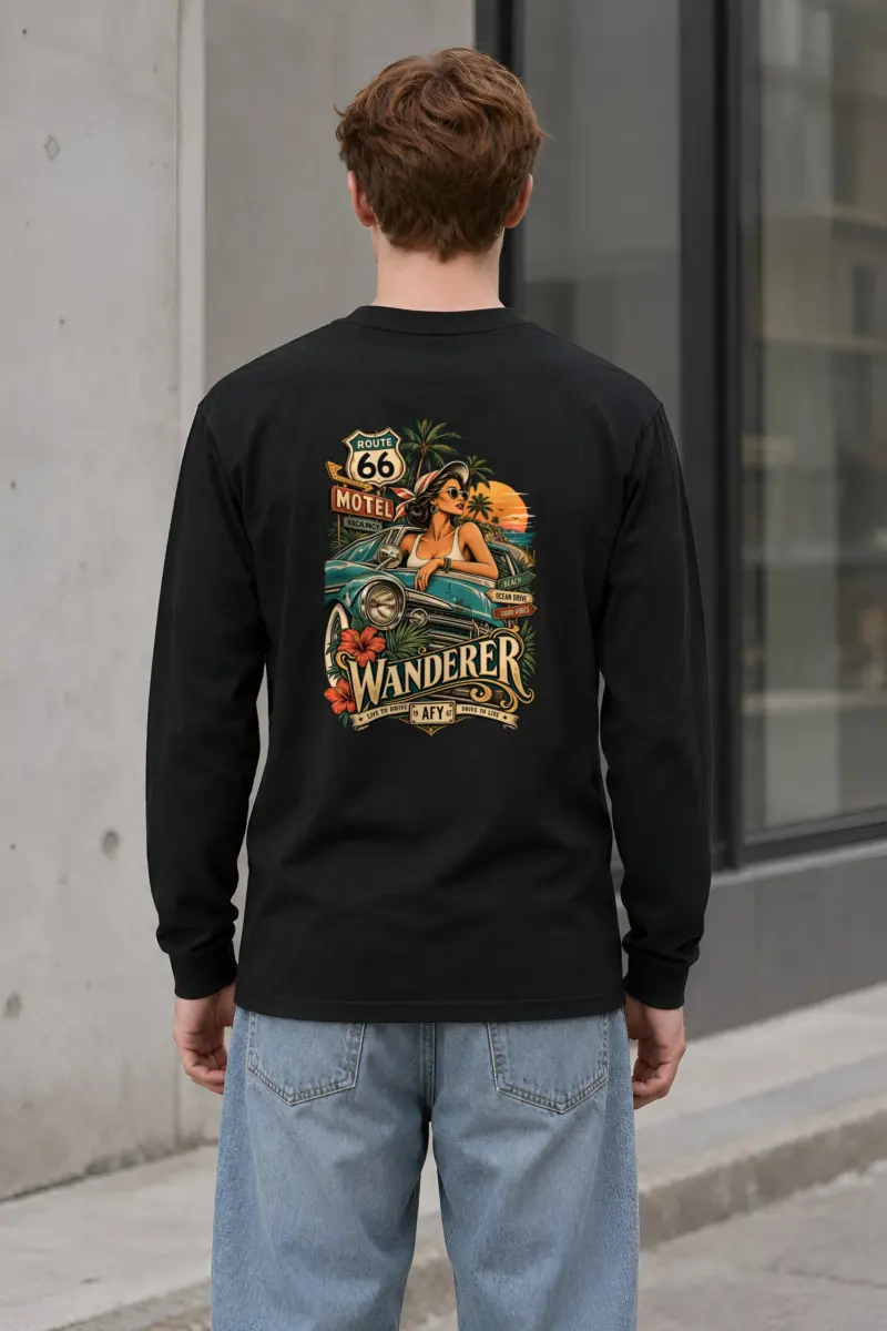 "Route 66 Wanderer" Unisex Longsleeve T-shirt