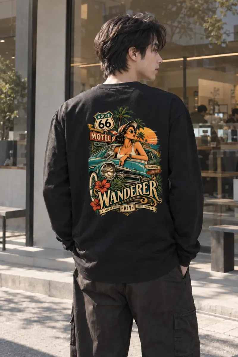 "Route 66 Wanderer" Unisex Longsleeve T-shirt | Gildan 2400