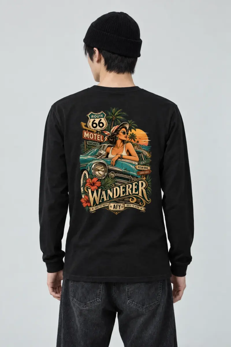 "Route 66 Wanderer" Unisex Longsleeve T-shirt