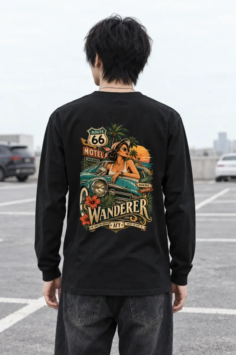 "Route 66 Wanderer" Unisex Longsleeve T-shirt