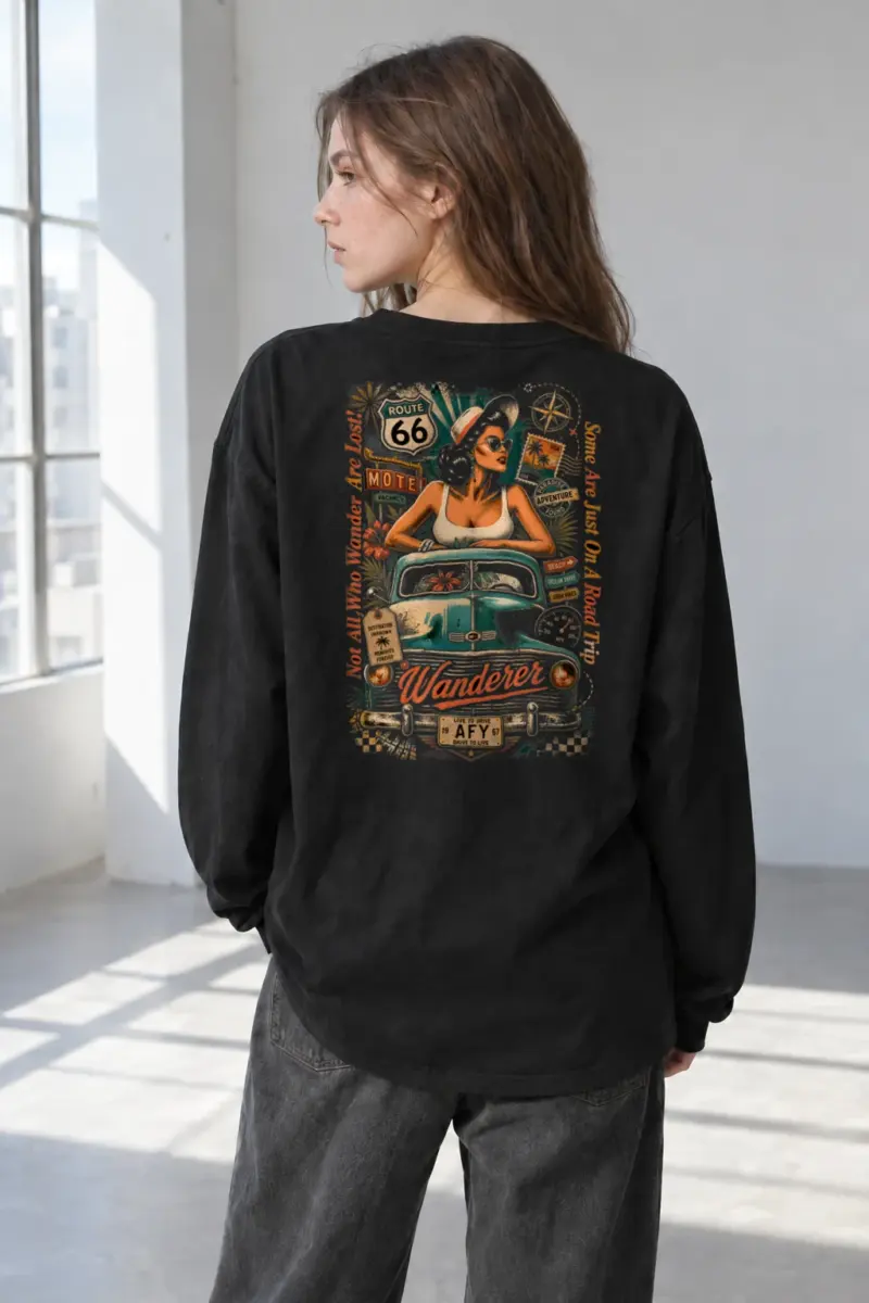 "Route 66 Wanderer" Unisex Longsleeve T-shirt | Gildan 2400